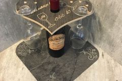 Hjertebrett på flaske med glass